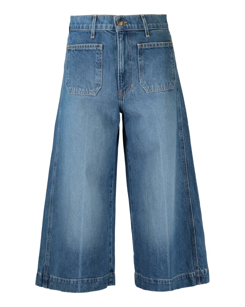 Veronica Beard Marlowe Cropped-Jeans mit aufgesetzten Taschen - Blau Blau
