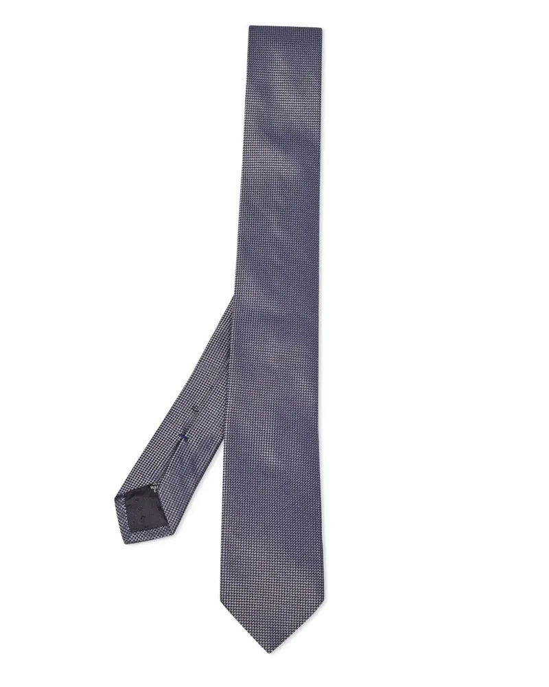 HUGO BOSS Gemusterte Seidenkrawatte - Blau Blau