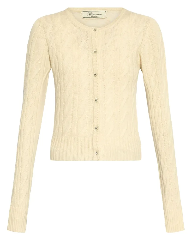 Blumarine Cardigan mit Zopfmuster - Nude Nude