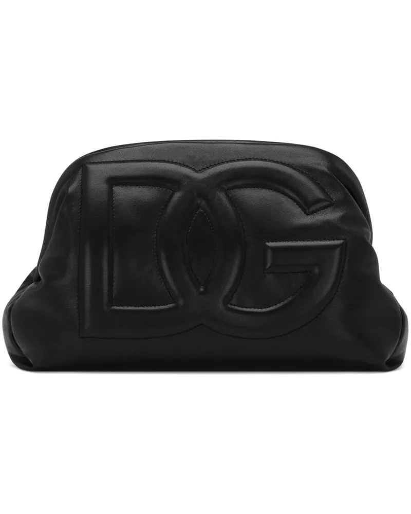 Dolce & Gabbana Clutch mit Logo-Prägung - Schwarz Schwarz