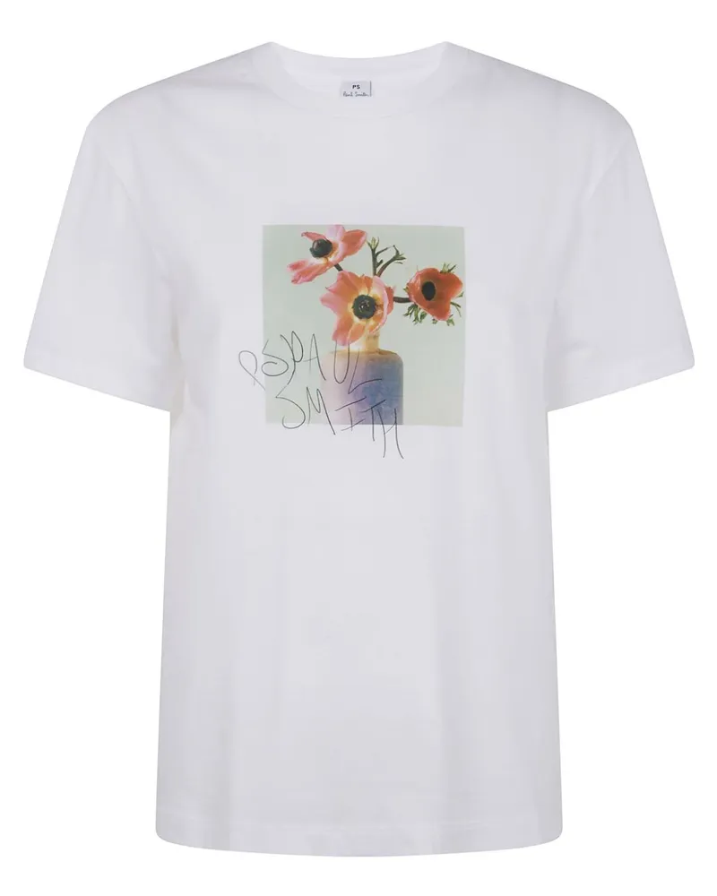 Paul Smith T-Shirt mit Blumen-Print - Weiß Weiß