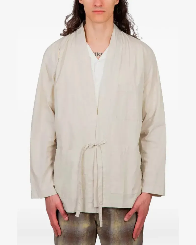 Universal Works tie-front jacket - Nude Nude