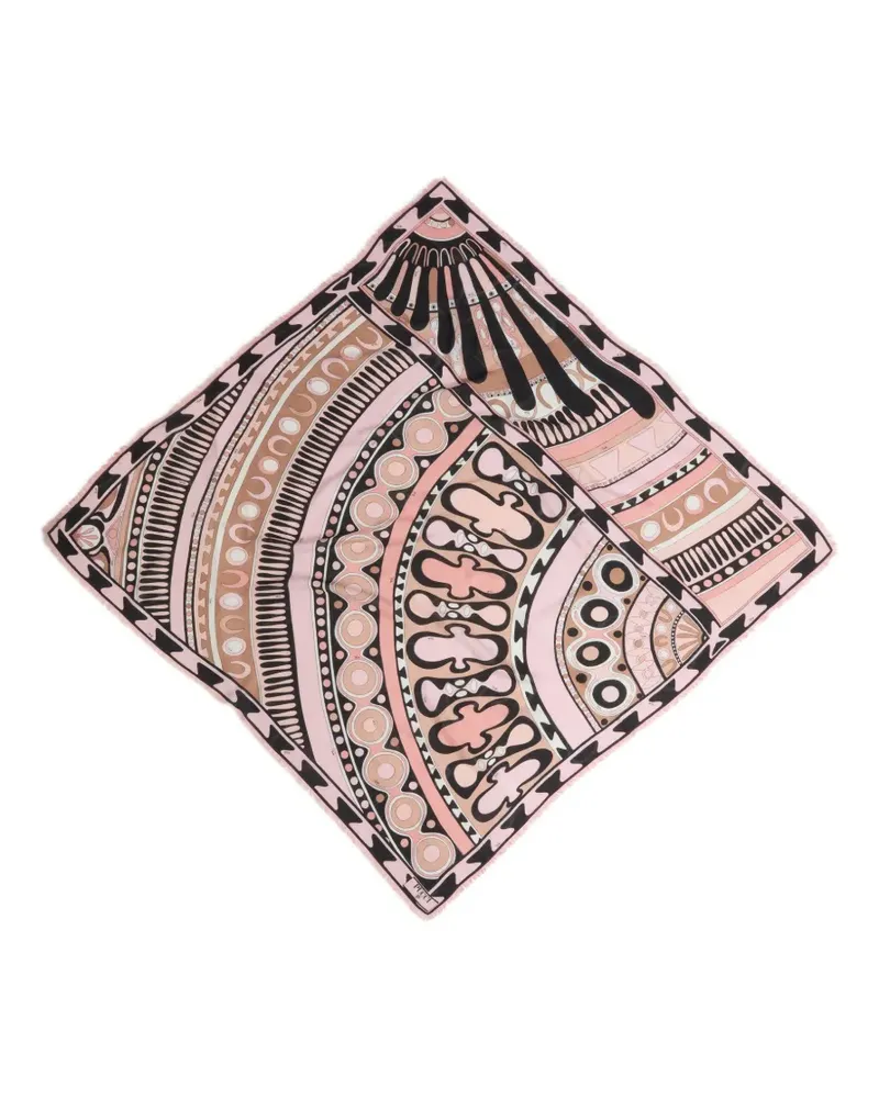 Emilio Pucci Soleil print wool and silk pashmina - Rosa Rosa