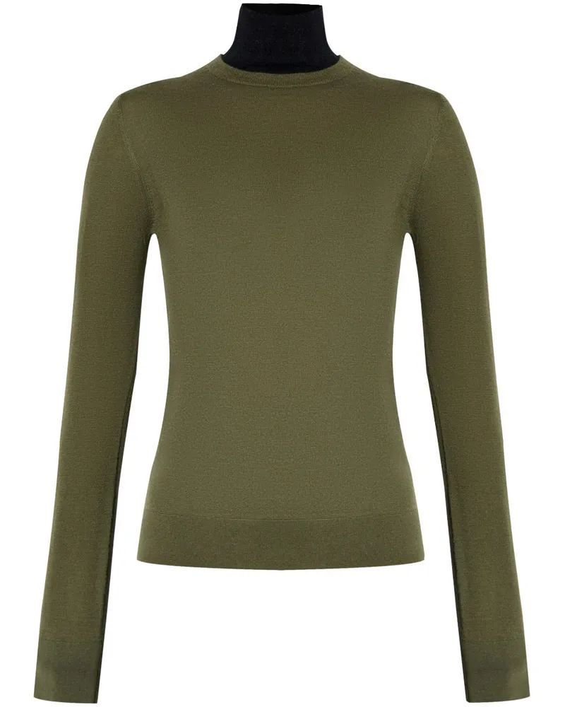 Lisa Yang Marina Kaschmirpullover mit Stehkragen - Grün Grün