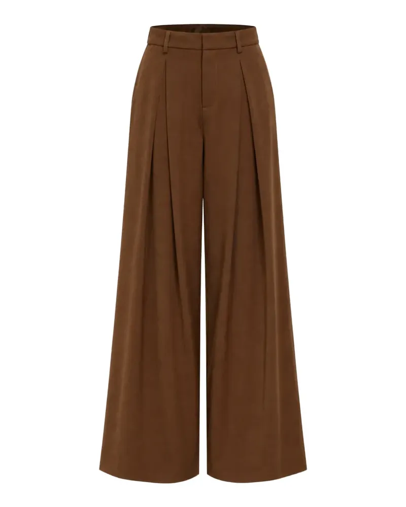 Isabelle Blanche Plissierte Palazzohose - Braun Braun