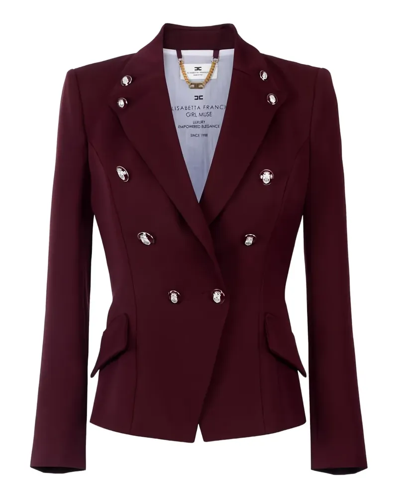 Elisabetta Franchi Doppelreihiger Blazer mit emaillierten Knöpfen - Rot Rot