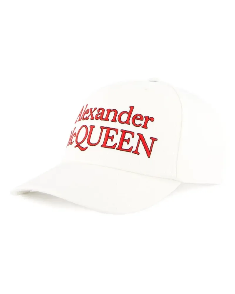 Alexander McQueen Baseballkappe mit Logo-Print - Weiß Weiß