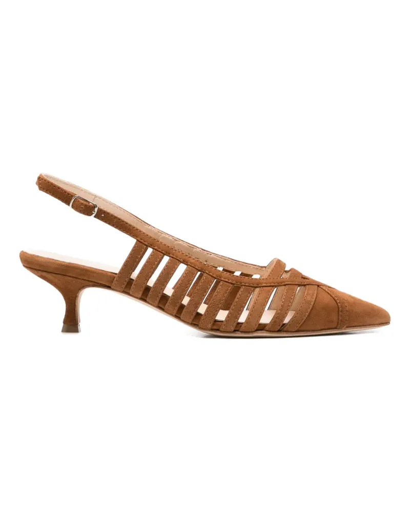 Anna F. cut-out suede pumps - Braun Braun