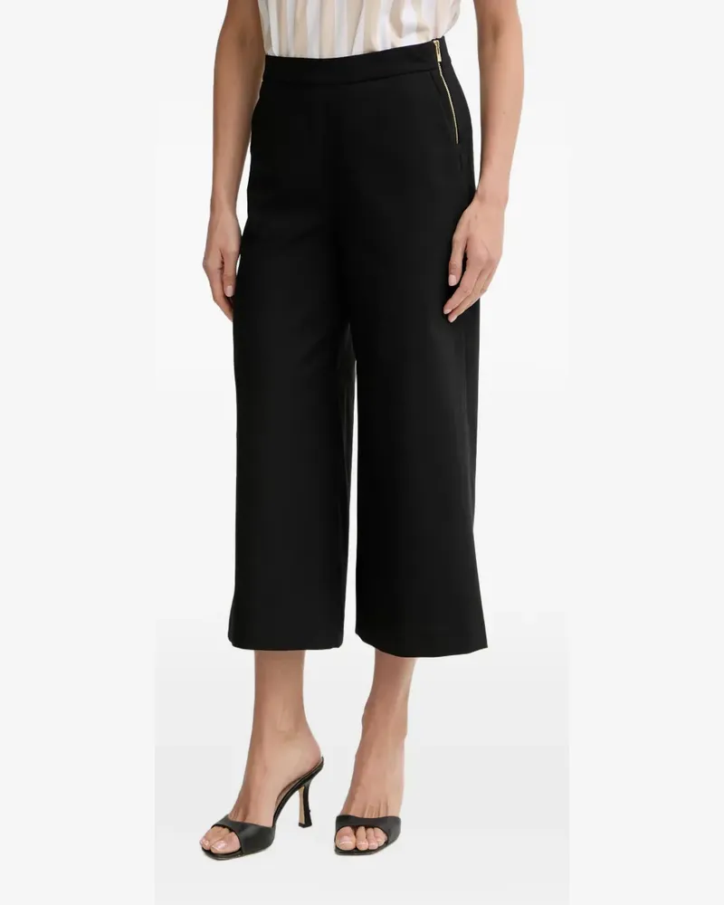 Morgan side-zip cropped trousers - Schwarz Schwarz
