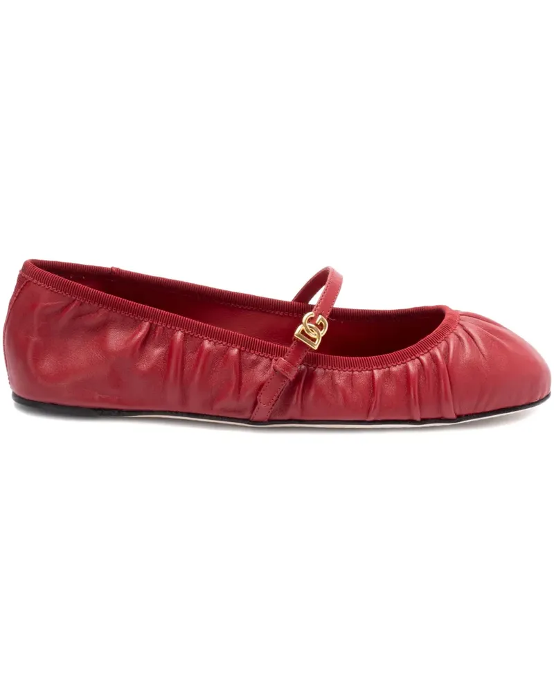 Dolce & Gabbana Ballerinas aus Leder - Rot Rot