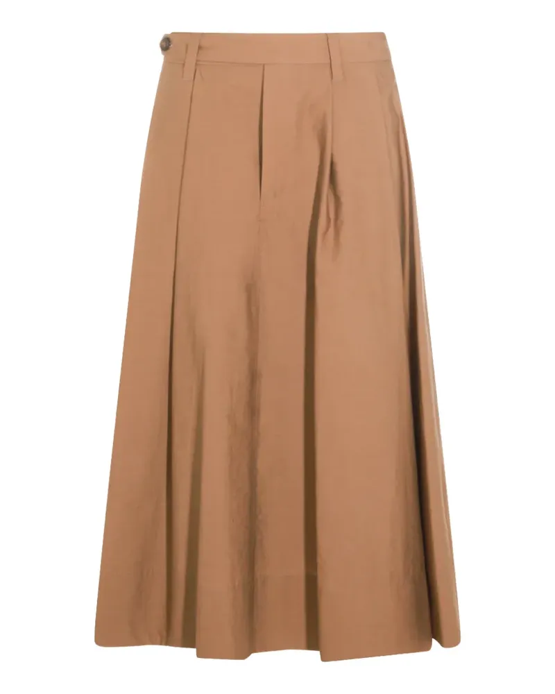 Brunello Cucinelli pleated midi skirt - Nude Nude