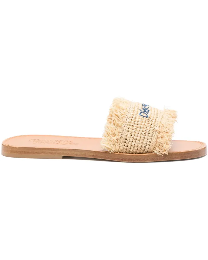 Dsquared2 Pantoletten mit Logo-Stickerei - Nude Nude