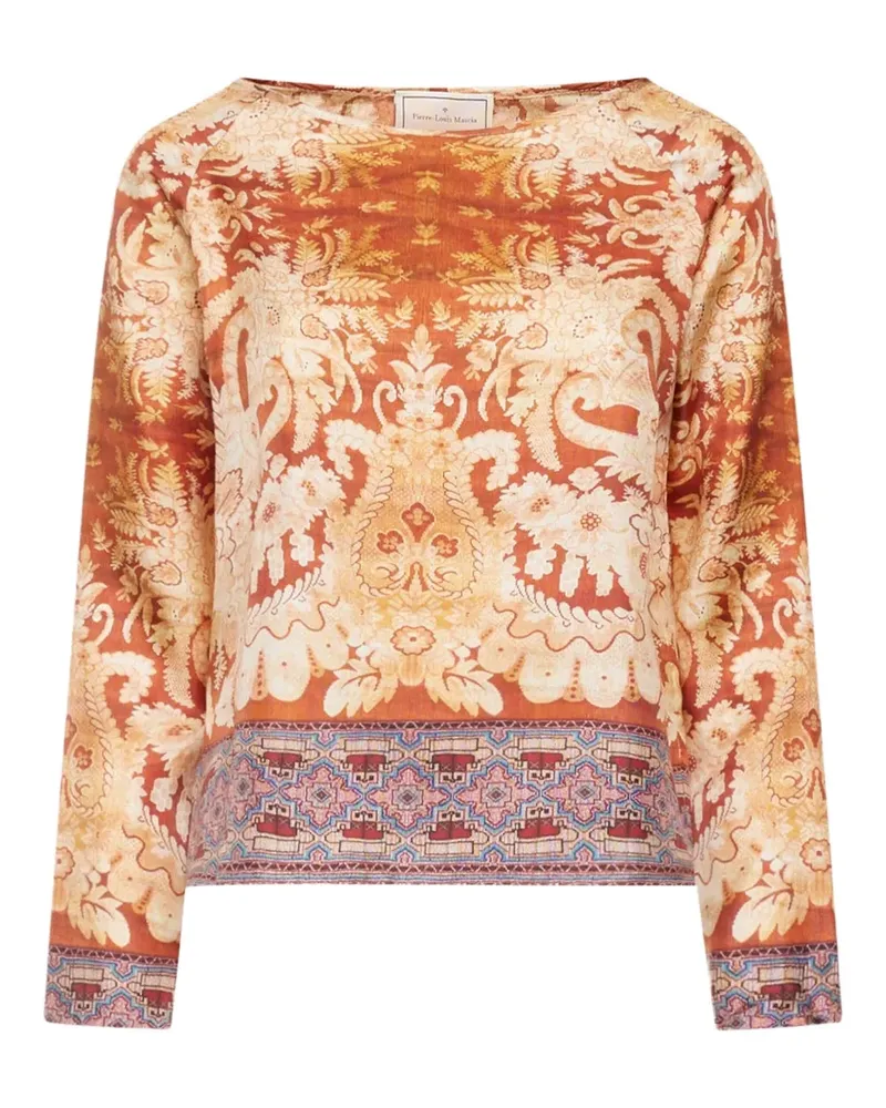 Pierre-Louis Mascia floral-pattern long-sleeve blouse - Rot Rot