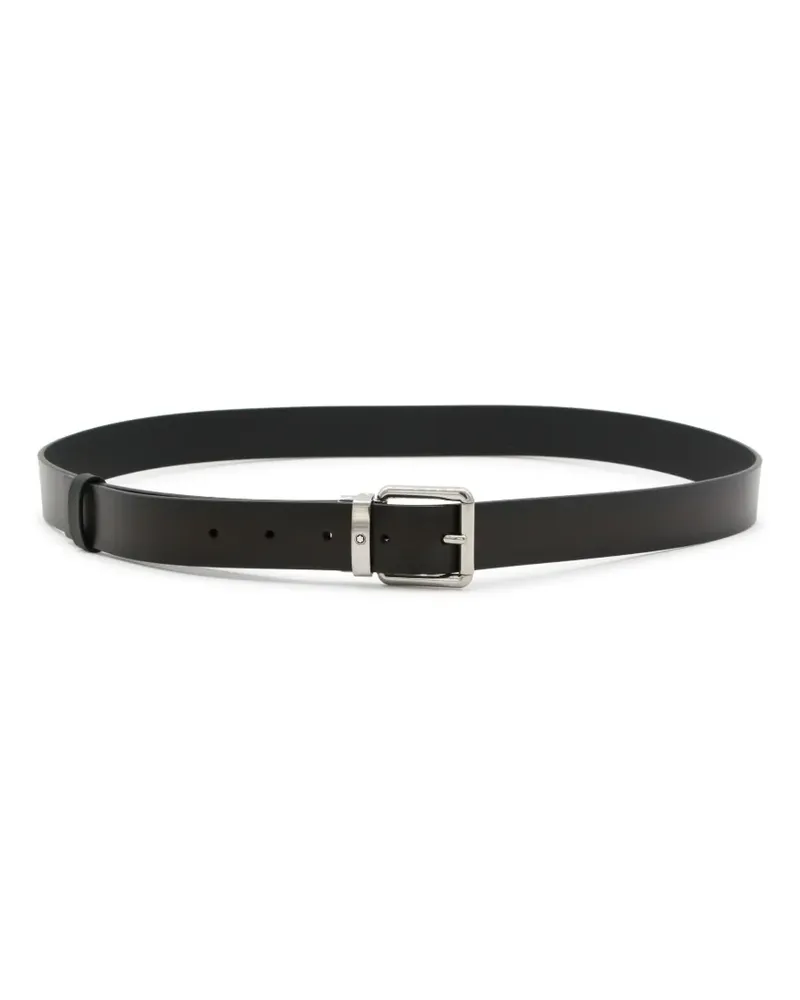 Montblanc Gürtel mit eckiger Schnalle - Schwarz Schwarz