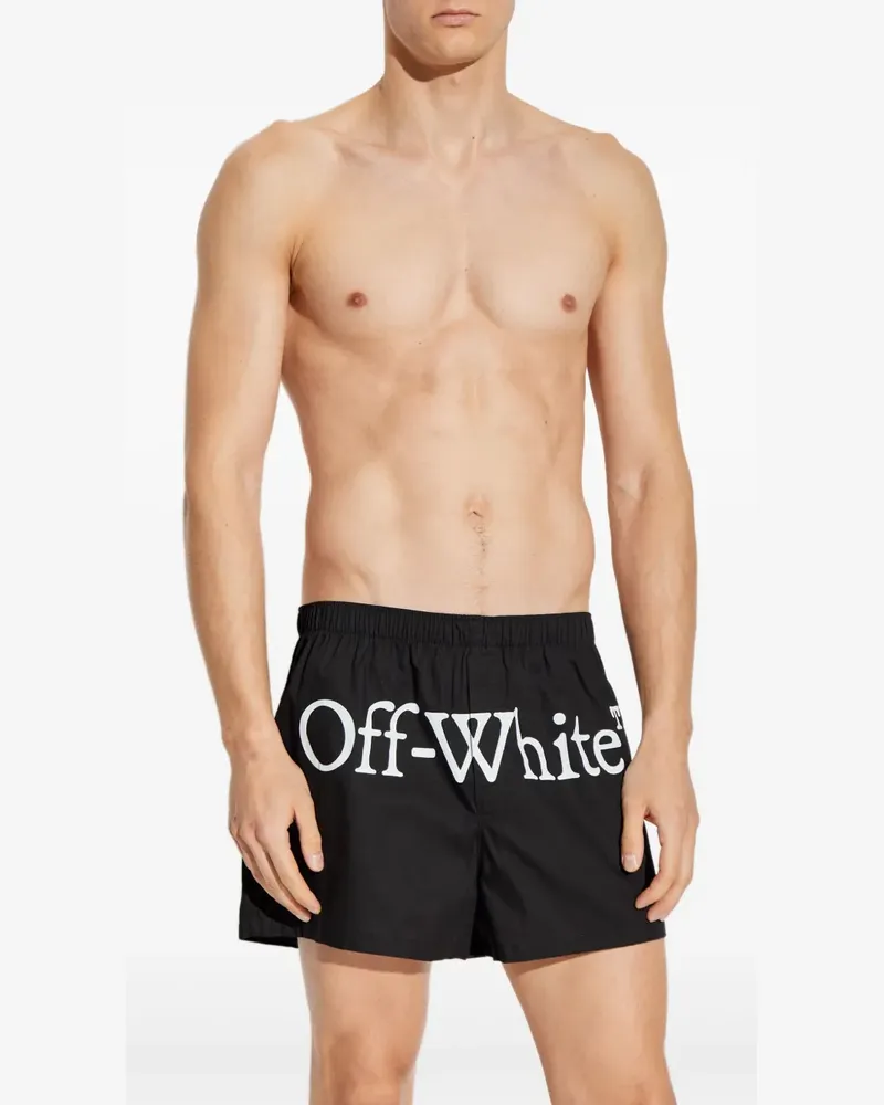 OFF-WHITE Boxershorts mit Logo-Print - Schwarz Schwarz