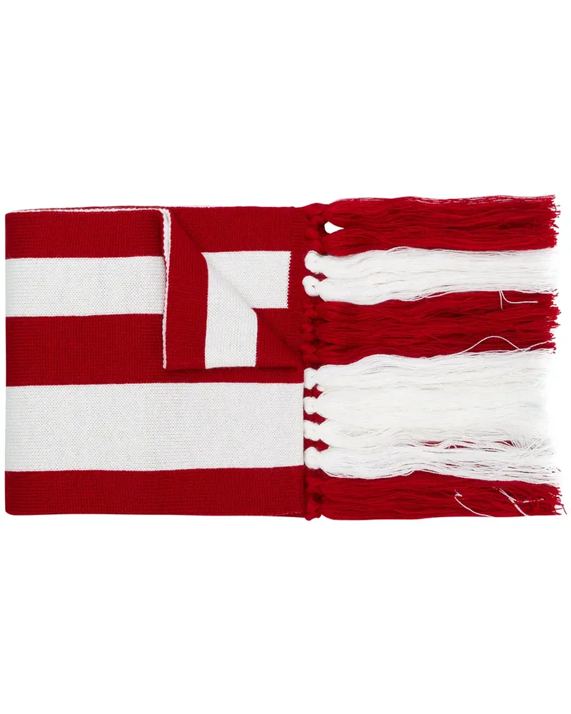 GCDS Schal mit Monogrammmuster - Rot Rot