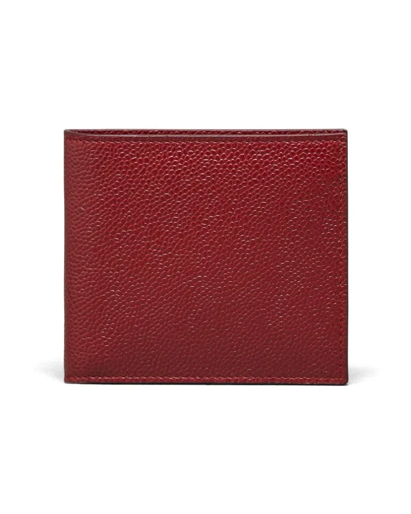 Thom Browne Kartenetui aus strukturiertem Leder - Rot Rot