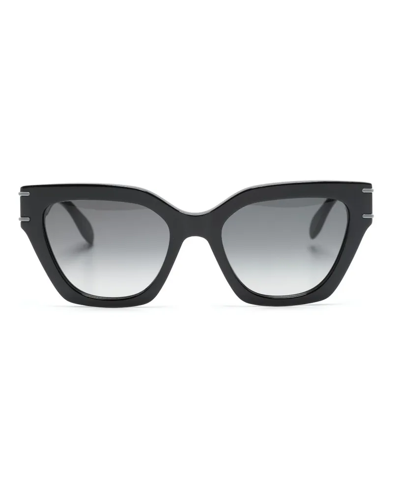 Alexander McQueen Zweifarbige Cat-Eye-Sonnenbrille - Schwarz Schwarz