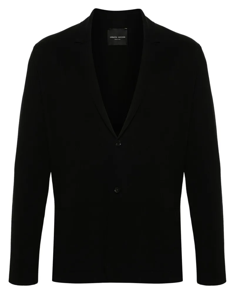 Roberto Collina Cardigan mit Schalkragen - Schwarz Schwarz