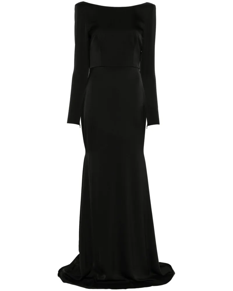 Alex Perry Rückenfreies Abendkleid aus Satin - Schwarz Schwarz