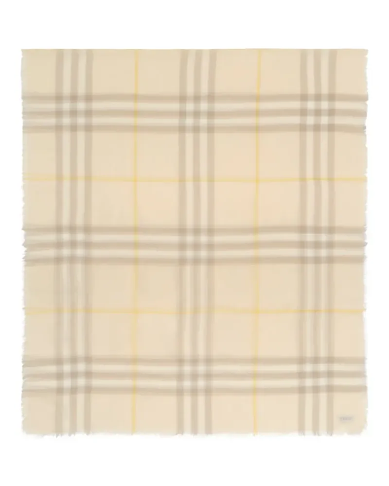 Burberry wide Check wool scarf - Nude Nude