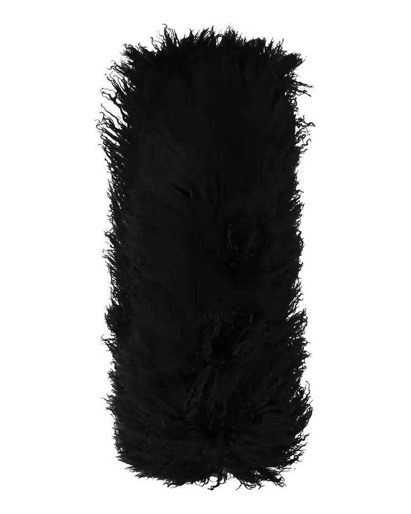 Des Phemmes Mongolian-fur scarf - Schwarz Schwarz