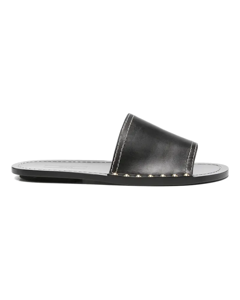 Totême studded contrast-stitch sandals - Schwarz Schwarz