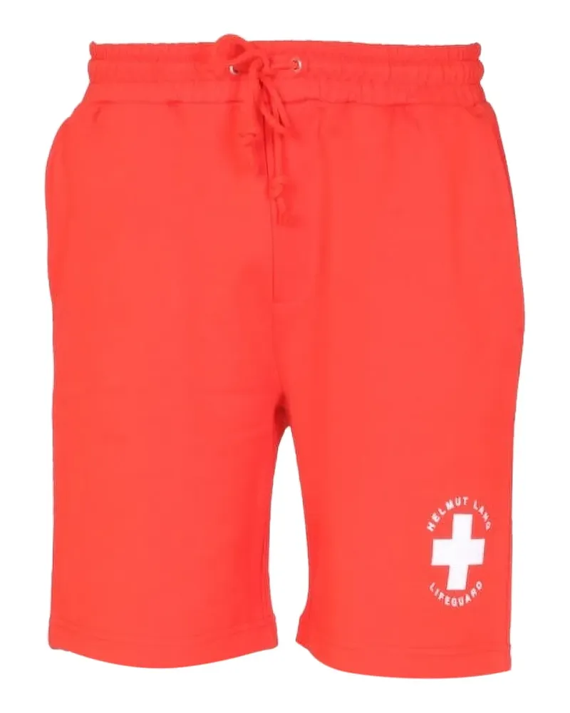 Helmut Lang Shorts mit grafischem Print - Rot Rot
