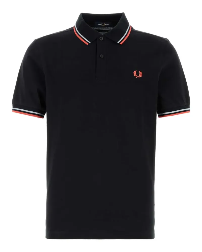 Fred Perry twin-tipped piqué polo shirt - Schwarz Schwarz