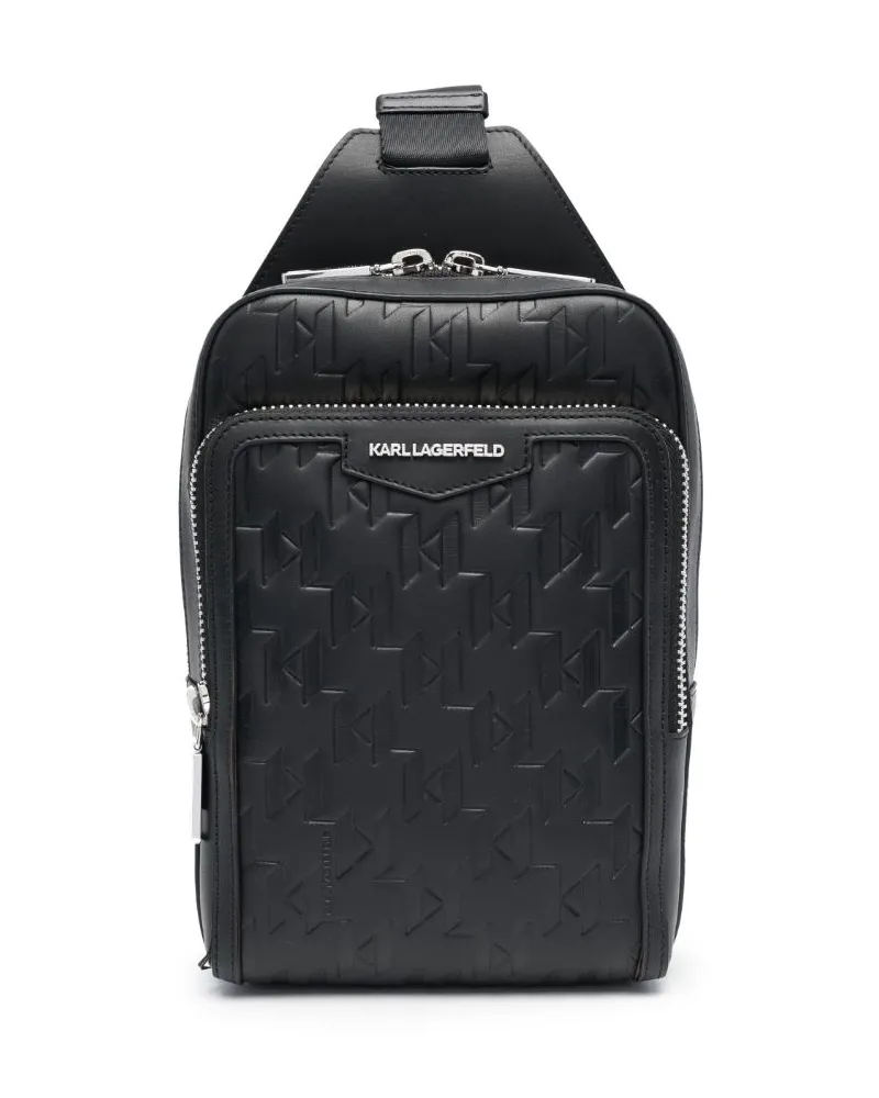 Karl Lagerfeld K/Loom Tasche mit Querriemen - Schwarz Schwarz