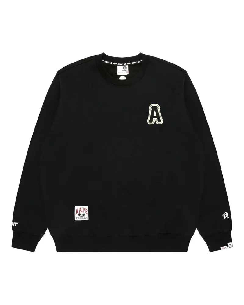 BAPE Sweatshirt mit Athletic-Logo - Schwarz Schwarz