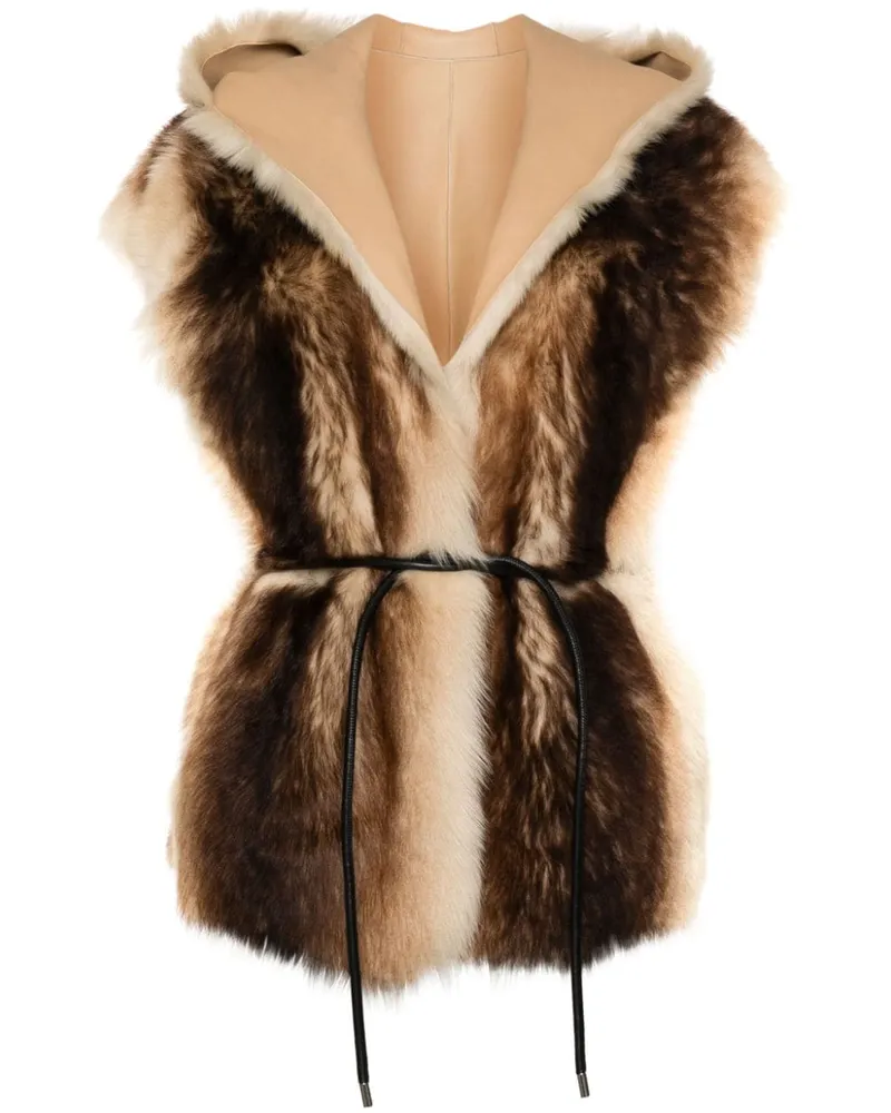 Arma Jacke aus Faux Shearling - Nude Nude