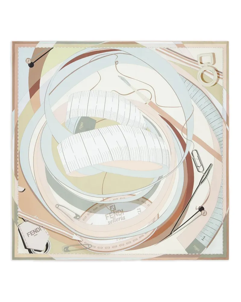 Fendi Schal mit Print - Nude Nude