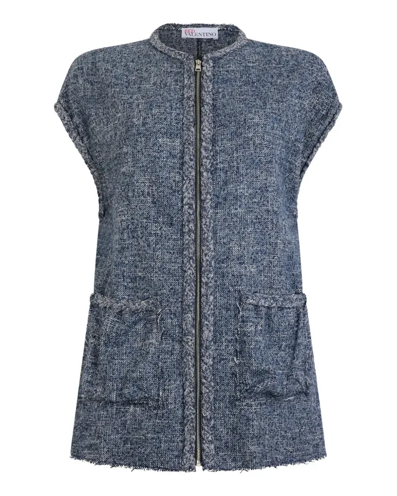 Valentino Garavani Geflochtene Weste mit Reißverschluss - Blau Blau
