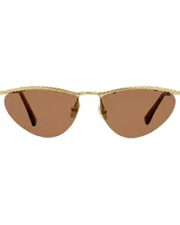 Lanvin Sonnenbrille mit verdrehtem Detail Gold