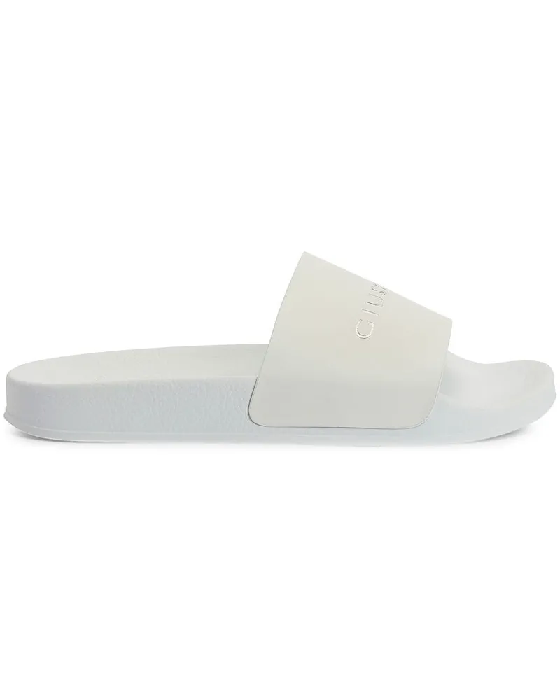Giuseppe Zanotti Pantoletten mit Logo-Print - Weiß Weiß