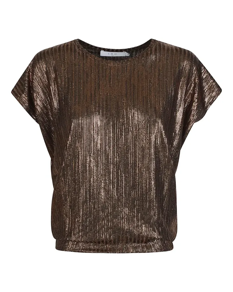 IRO Plissiertes Top im Metallic-Look - Braun Braun