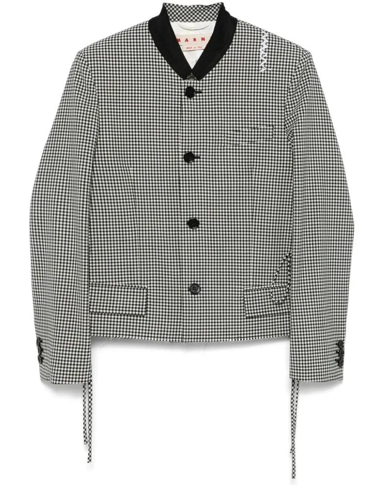 Marni Jacke mit Vichy-Karomuster - Schwarz Schwarz