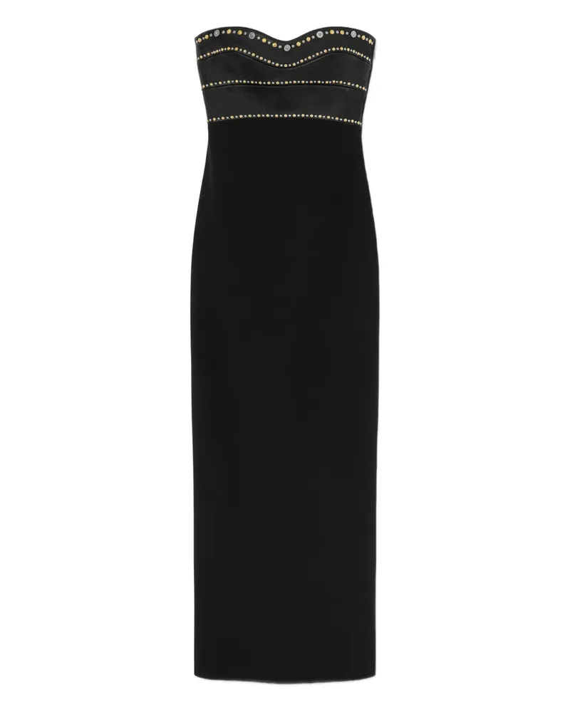 Versace Schulterfreies Maxikleid - Schwarz Schwarz