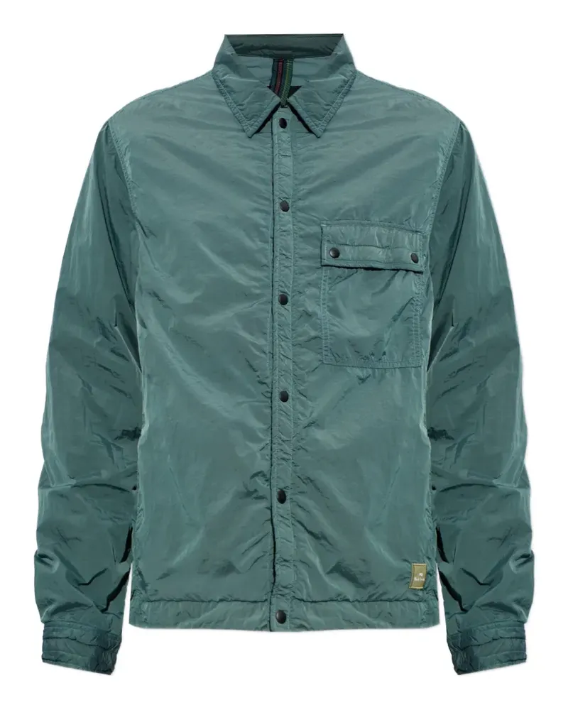 Paul Smith logo-patch shirt jacket - Grün Grün