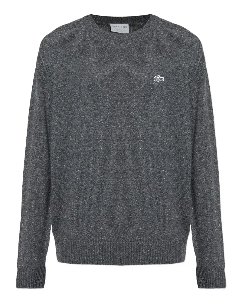 Lacoste Pullover mit Kroko-Stickerei - Grau Grau