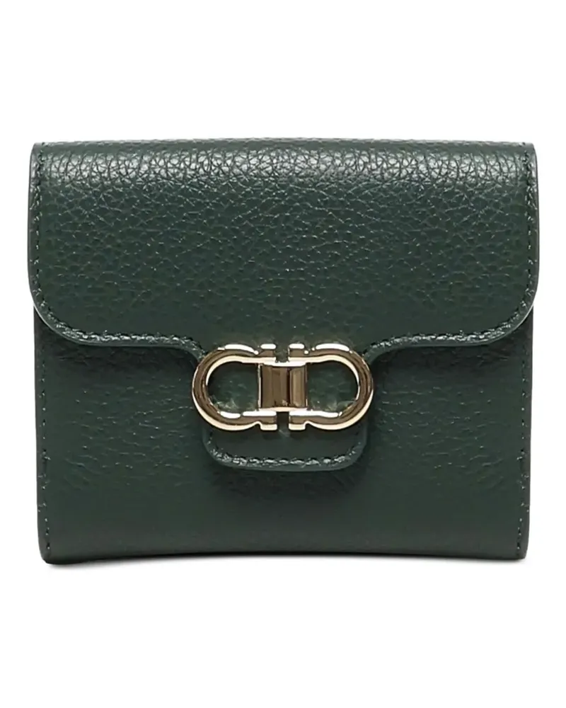 Ferragamo Portemonnaie mit Gancini-Schild - Grün Grün