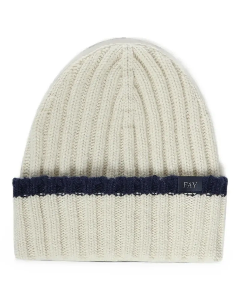 Fay Gerippte Beanie - Nude Nude