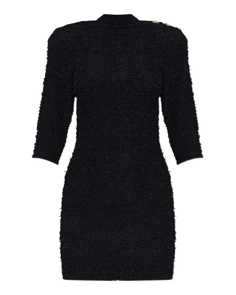 Balmain Minikleid mit Zierknöpfen - Schwarz Schwarz