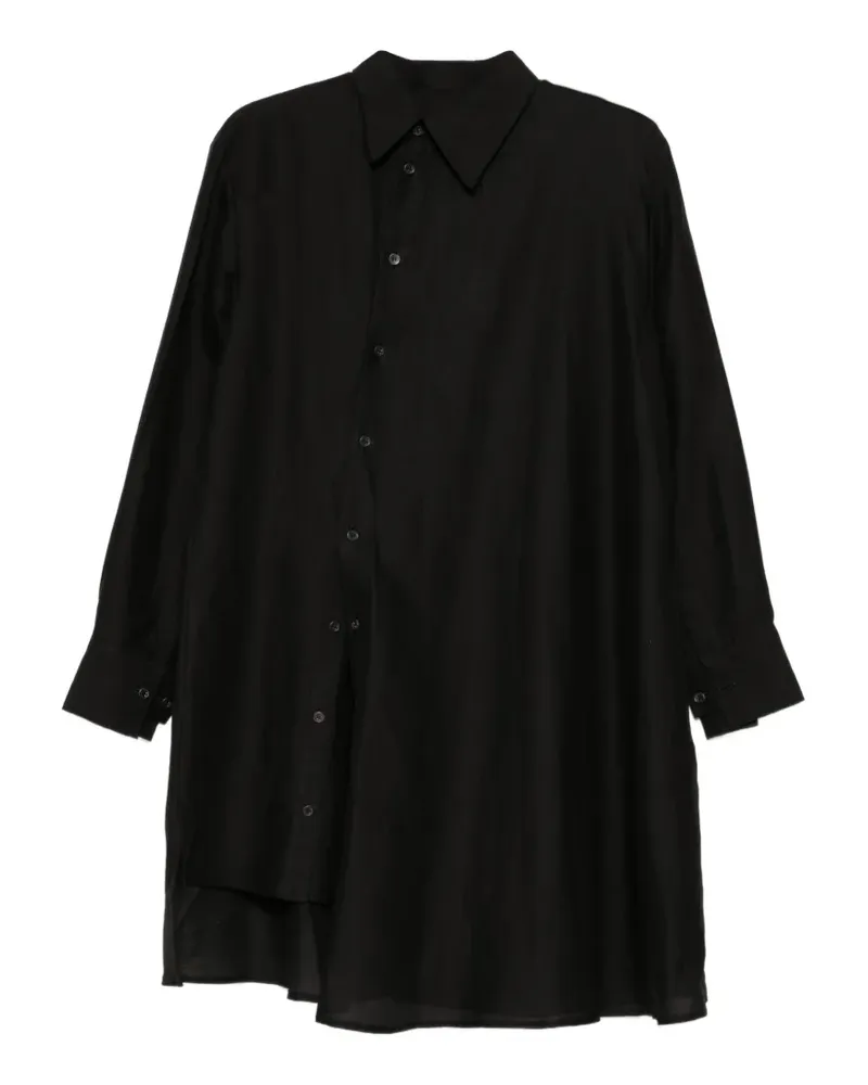 Yohji Yamamoto Regulation Hemd im Layering-Look - Schwarz Schwarz