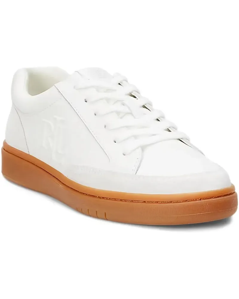 Ralph Lauren Sneakers mit Logo-Prägung - Weiß Weiß
