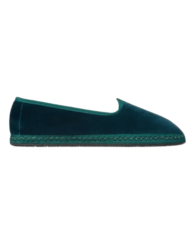 FLABELUS Bernarda velvet loafers - Grün Grün