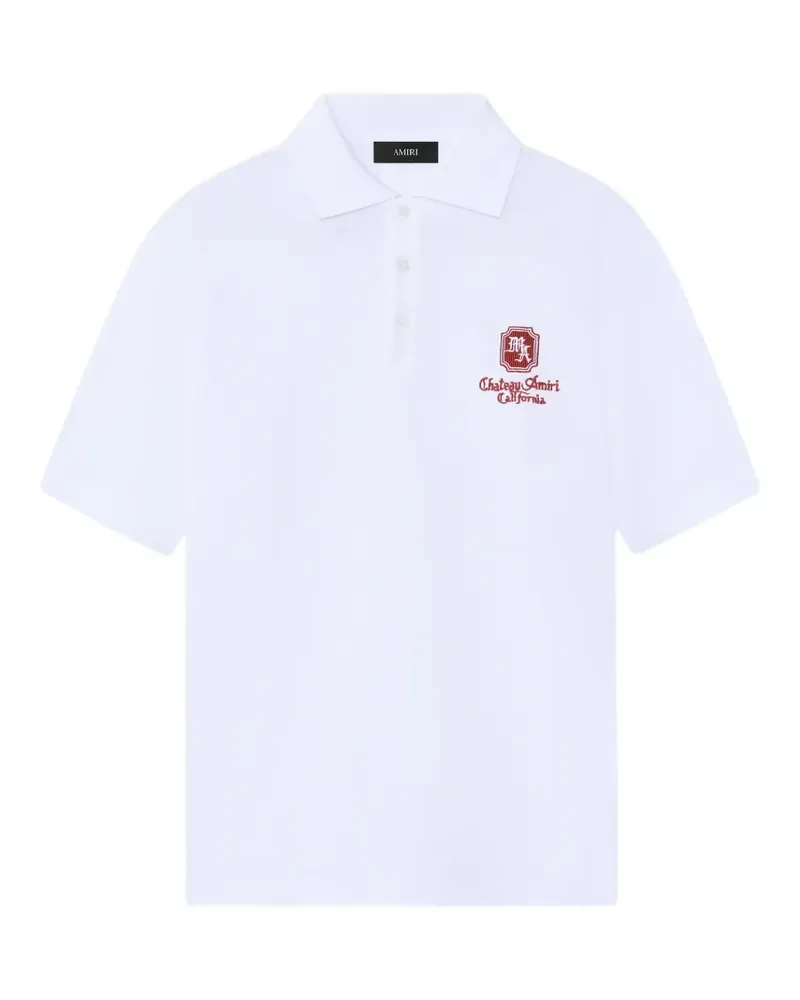 Amiri Besticktes Poloshirt - Weiß Weiß