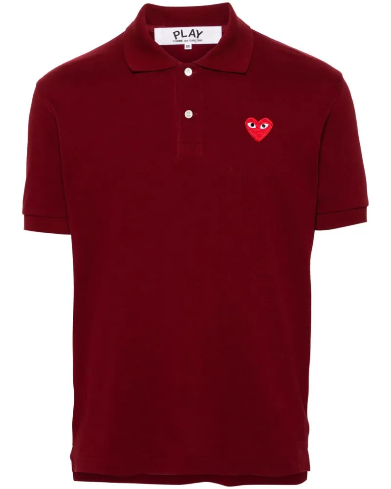 Comme des Garçons Poloshirt mit Herz-Patch - Rot Rot