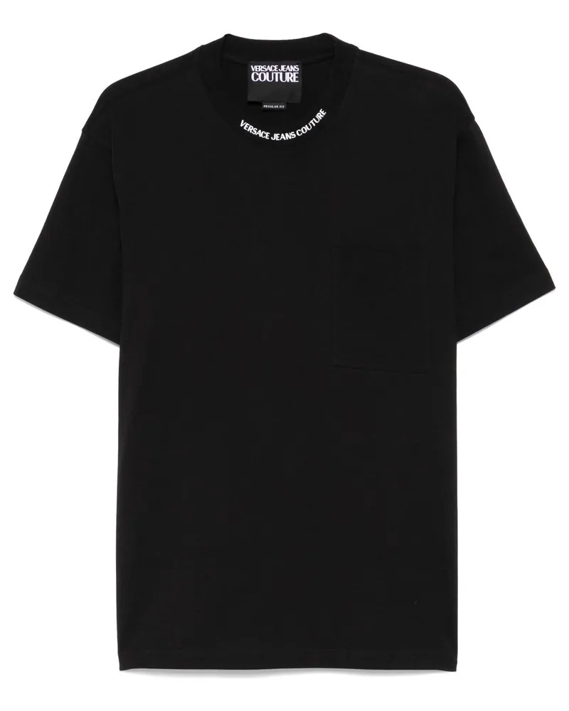 Versace Jeans T-Shirt mit Logo-Print - Schwarz Schwarz